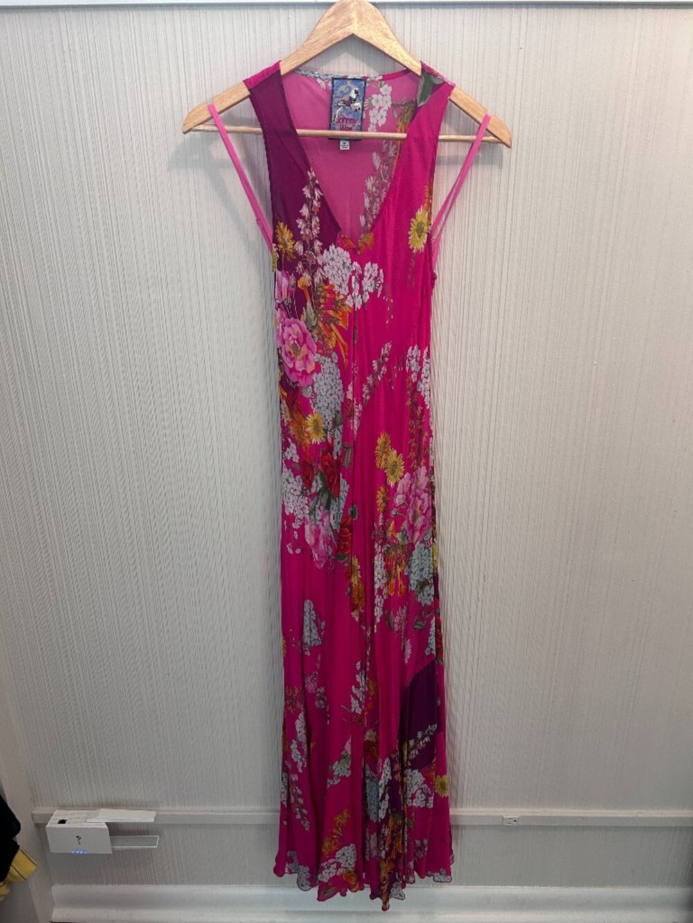 Johnny Was Golden Bouquet Bias Floral Slip Dress